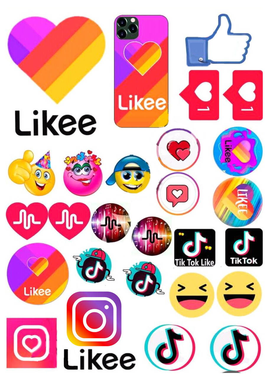 

Вафельные картинки Likee 4, Белый