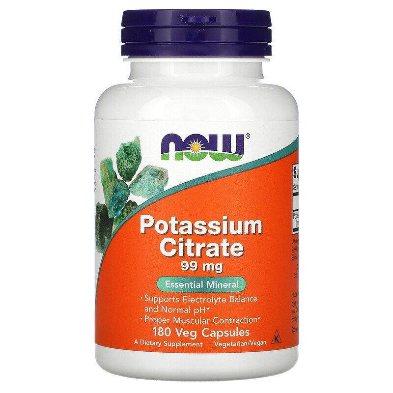 

Potassium Citrate 99 мг Now Foods 180 капсул