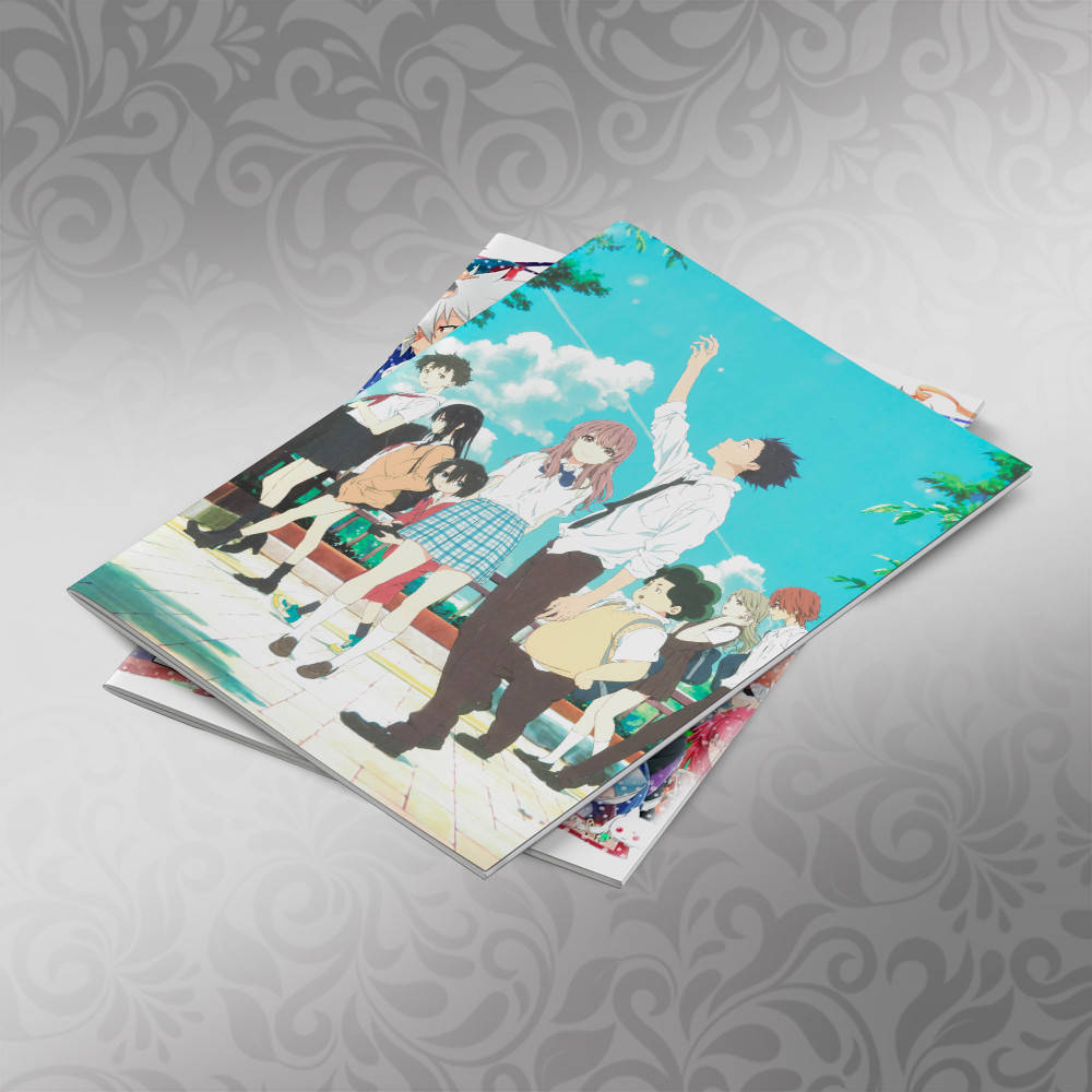 

Тетрадь 48 л. на скобе клетка Koe no Katachi