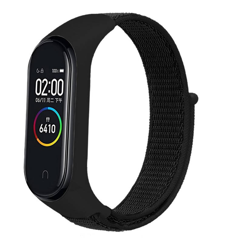 

Ремешок mi band 4 ремешок к браслету Mi Band 3 нейлоновый черный