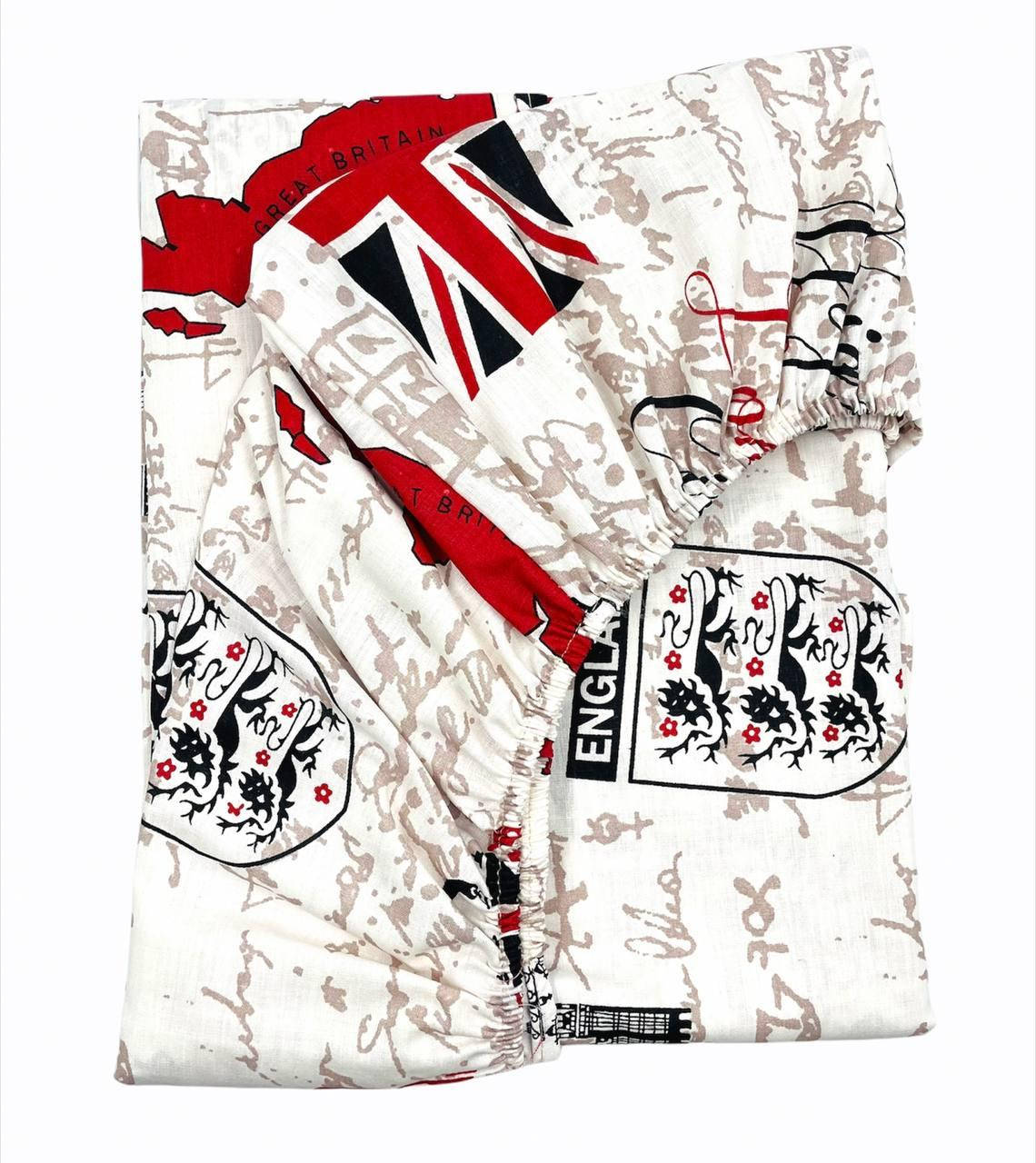 

Простынь на резинке двуспальная для матраса 140x200 "Англия" из бязи голд, Разные цвета