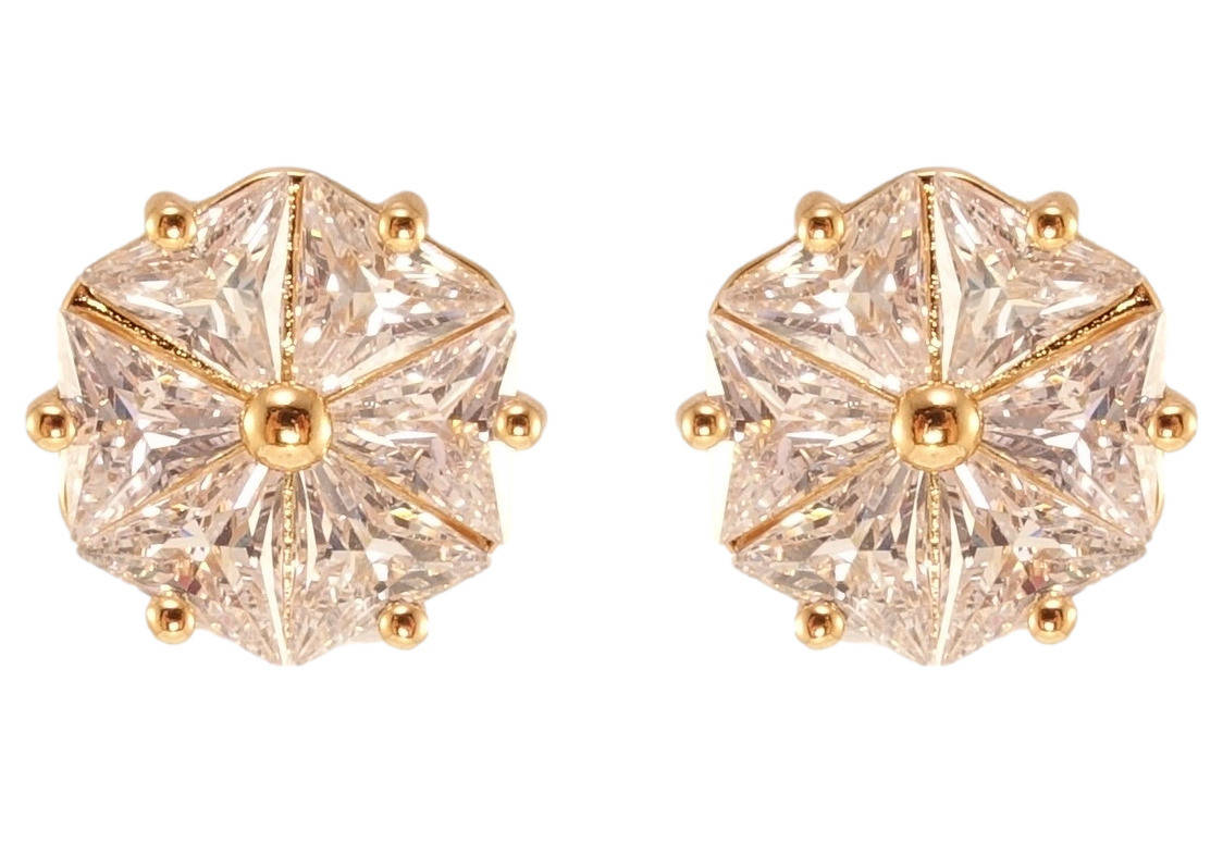 

Серьги Xuping Позолота 18K гвоздики (пусеты) "Кристальные цветочки"