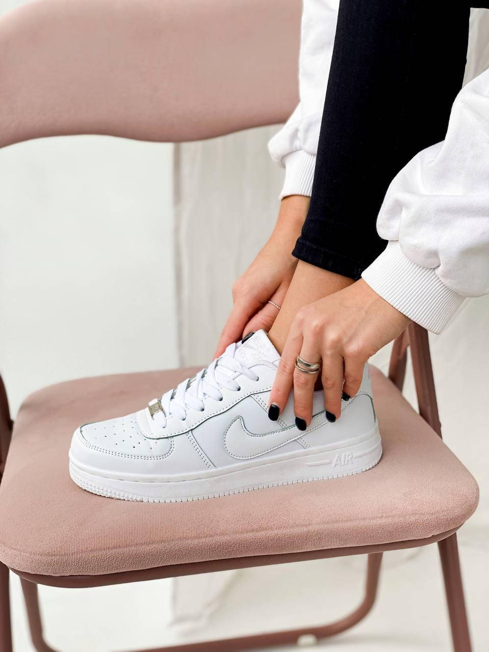 

Женские кроссовки Nike Air Force 1 белые кеды Найк Аир Форсы 40, Белый