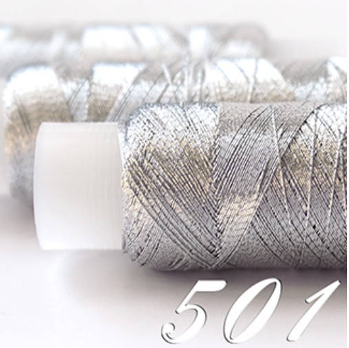 

Нитки люрекс ЛР40 металлизированные для вышивки №501 Silver