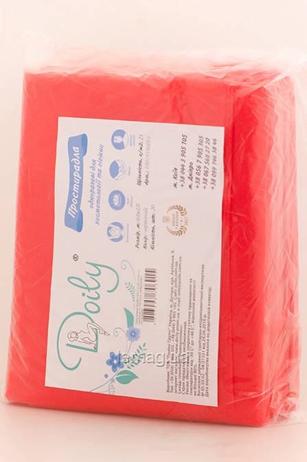 

Doily Простыни косметологические 0.6х2 м, упаковка 20 шт - Красные