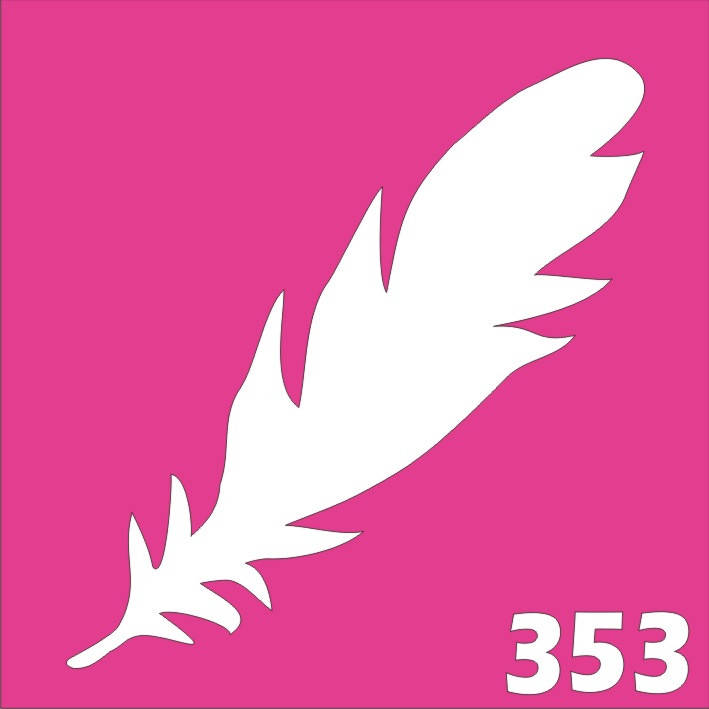 

Трафарет Перо для био-тату хной, блеск тату Boni Kasel № 353