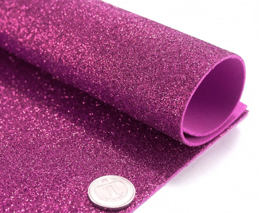 

Фоамиран с глиттером малиновый, без к/о, 1,6 мм. 20*30 см