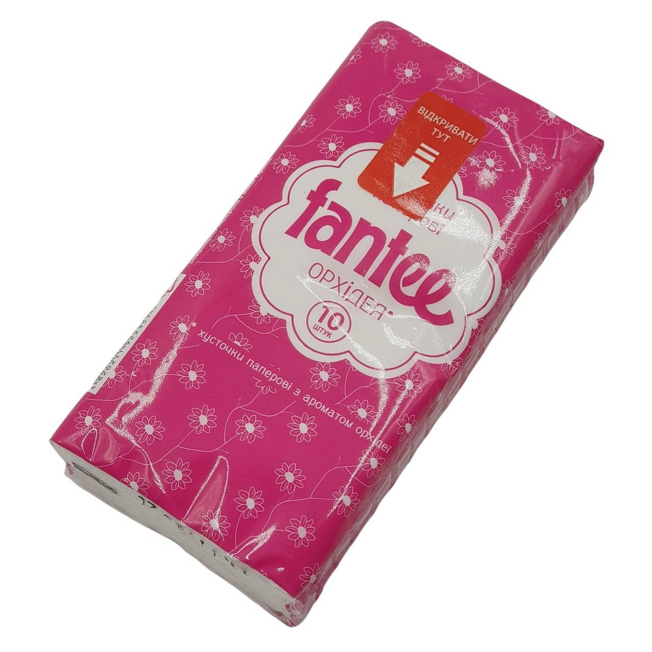 

Платочки бумажные Fantee Орхидея 10 шт., Белый