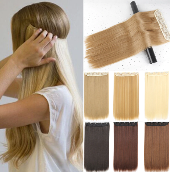 

Волосы на 5 заколок прямые. Затылочная прядь волос на клипсах. Искусственные волосы ТЕРМО