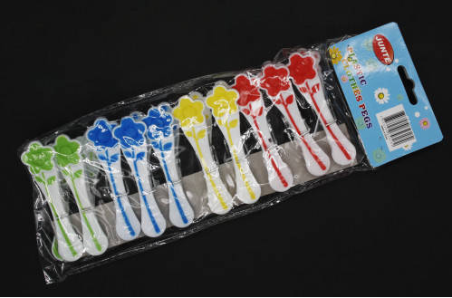 

Прищепки бильевые силиконовые цветные цветочек 12шт. 805-1