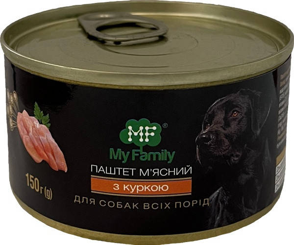 

My Family Консерва мясной паштет с курицей для взрослых собак 150 г