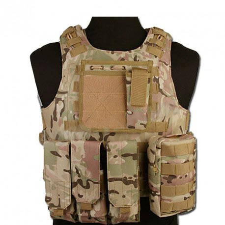 

Плитоноска с подсумками Мультикам / Жилет FSBE Ballistic Multicam