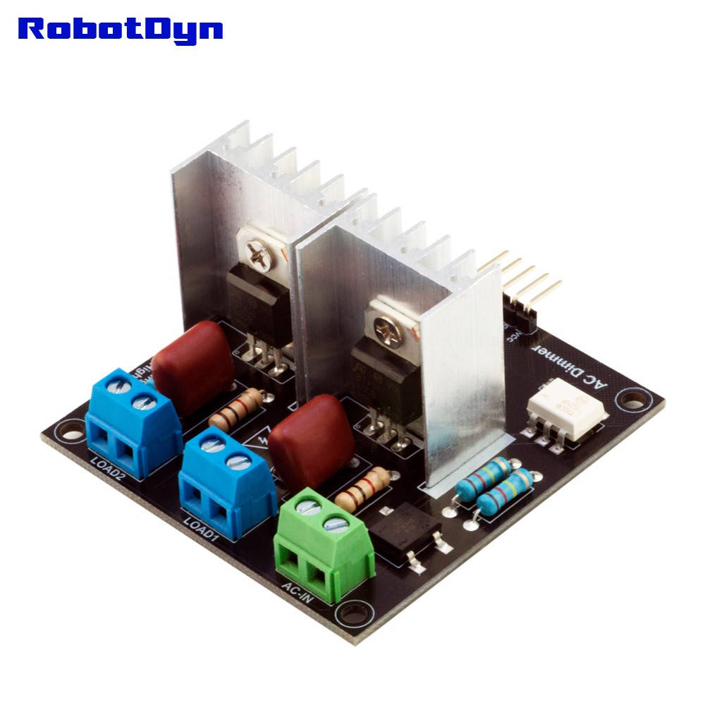 

Диммер переменного тока двухканальный 220V / 110V 10A RobotDyn