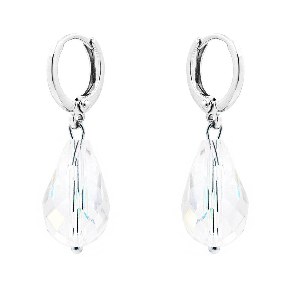 

Серьги родий, подвески, "Капля"