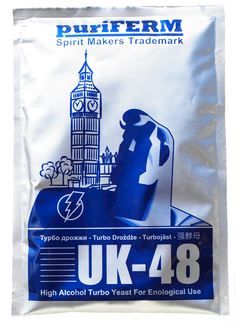 

Сухие турбо дрожжи Puriferm UK-48, 128 г