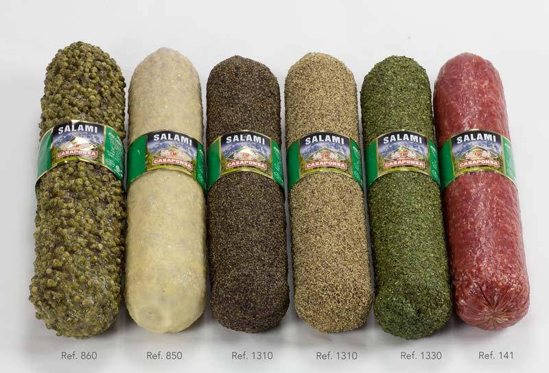 

Колбаса салями мини в оболочке с ароматных трав "Casaponsa" Испания фасовка 0.52 kg