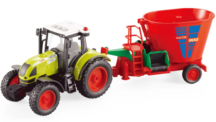 

Игрушечный Трактор с Прицепом, Оливковый