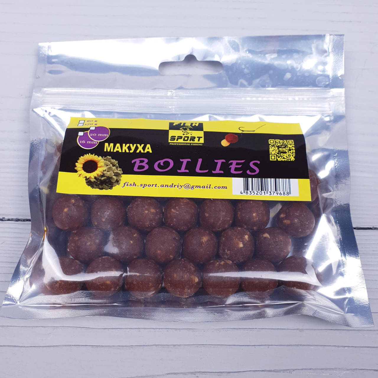 

Бойлы пылящие 16мм Fish Sport (Макуха) 80г