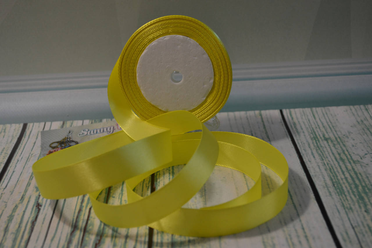 

Лента атласная, 20мм (22метра), цвет - светло желтый