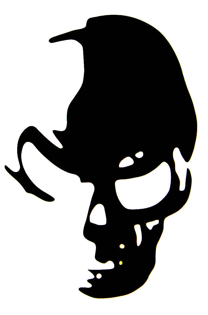 

Виниловая наклейка на авто - Череп 30, Белый