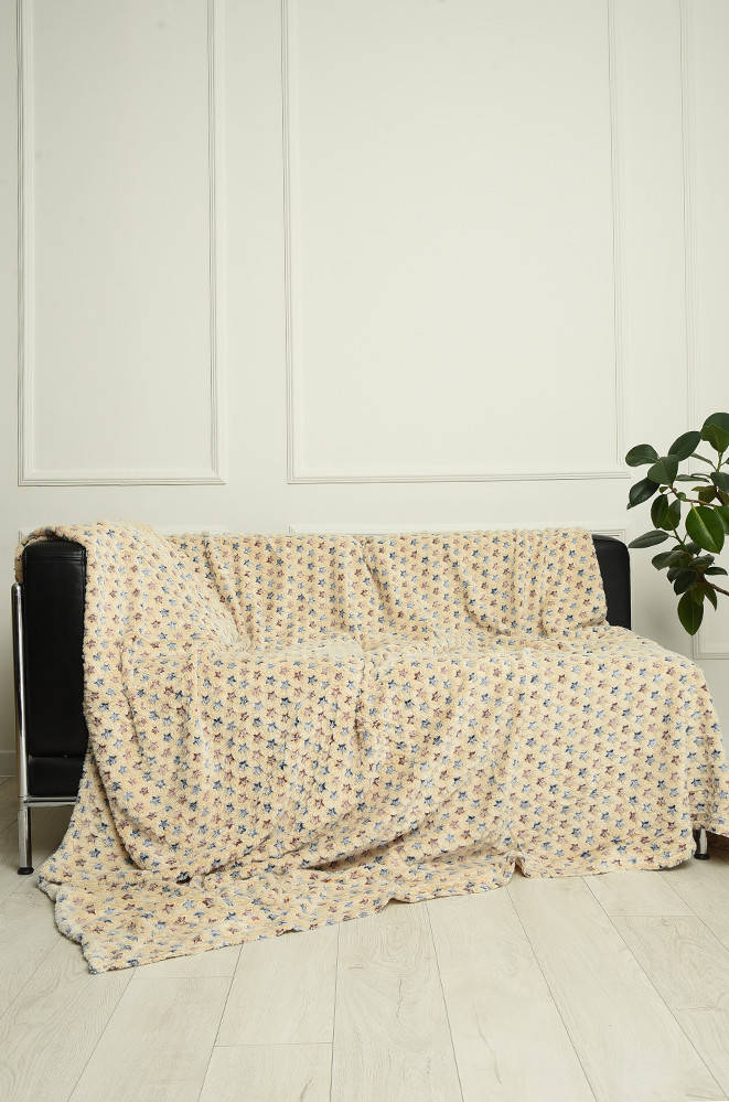 

Плед бежевый размер 160*210 см Koloco 143199M