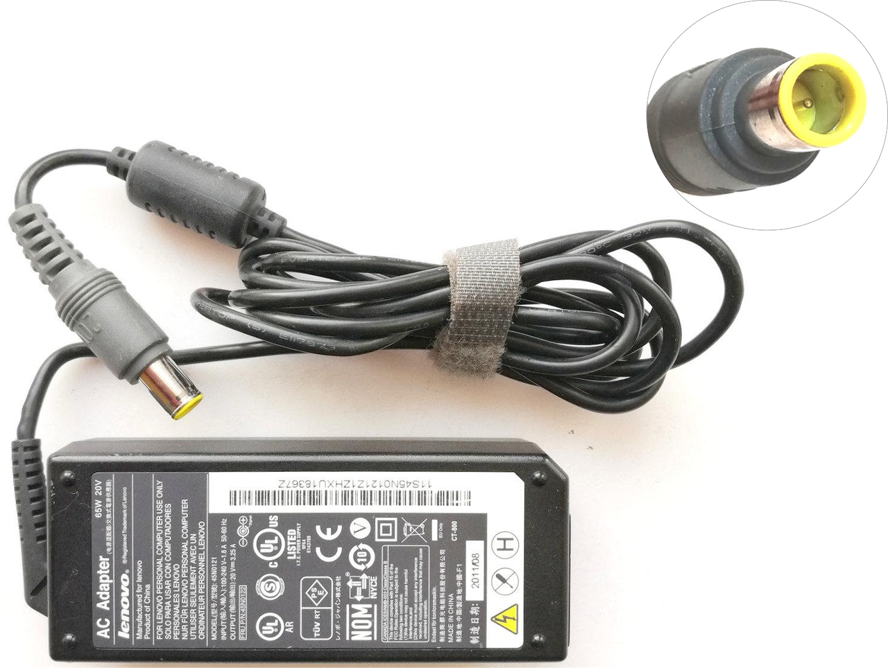 

Блок питания Lenovo 65W 20V 3.25A (45N0121) 7.9х5.5 мм Б/У