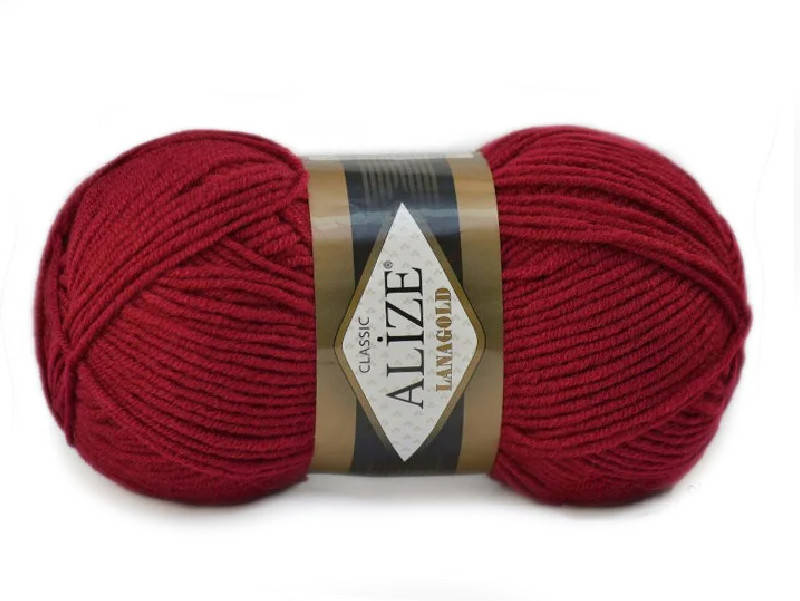 

Alize Lana Gold, Вишня №390, Бордовый