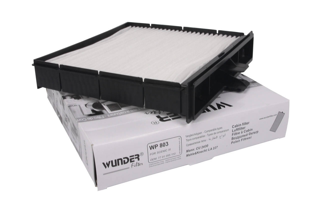

WUNDER WP 803 - Фильтр салона угольный на Рено Scenic II