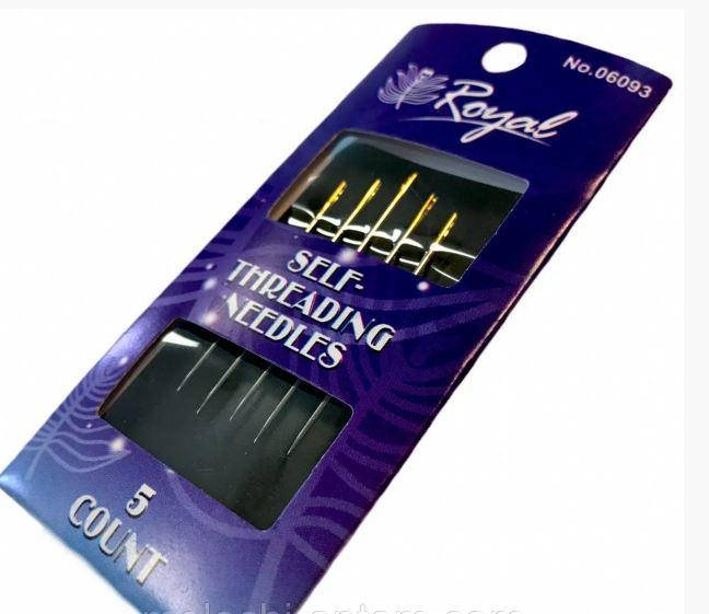 

Self-threading (5шт) Набор легковдеваемых игл для шитья с золотым ушком Royal (Япония)