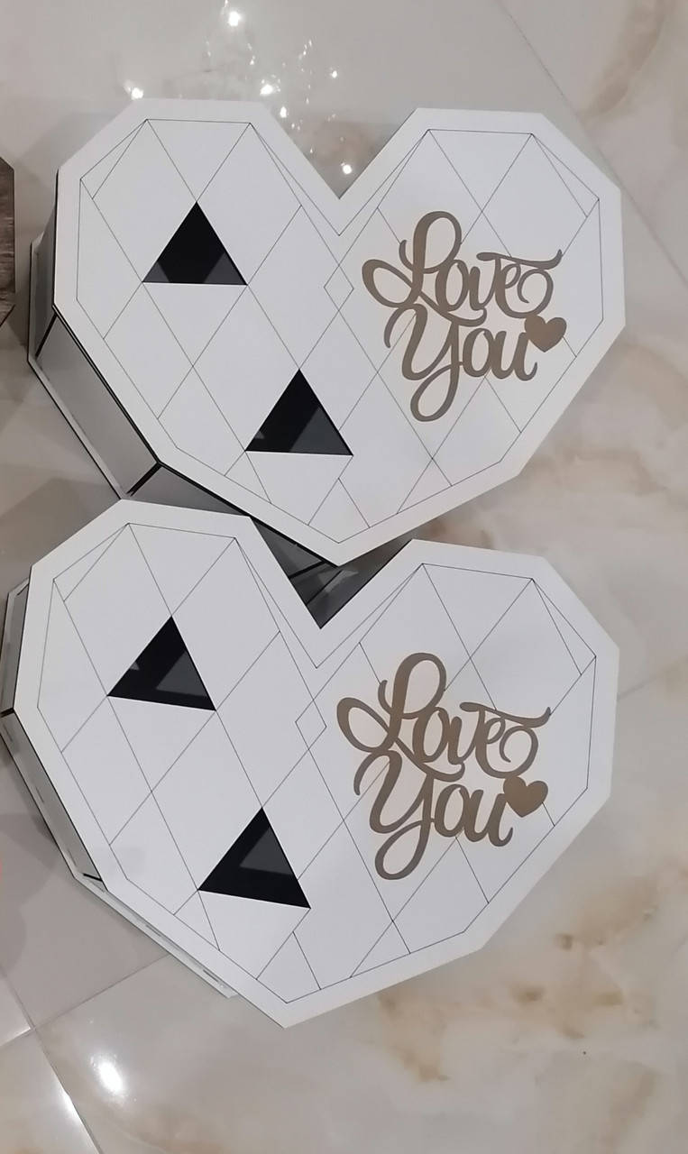 

Коробка Серце ромб Love you
