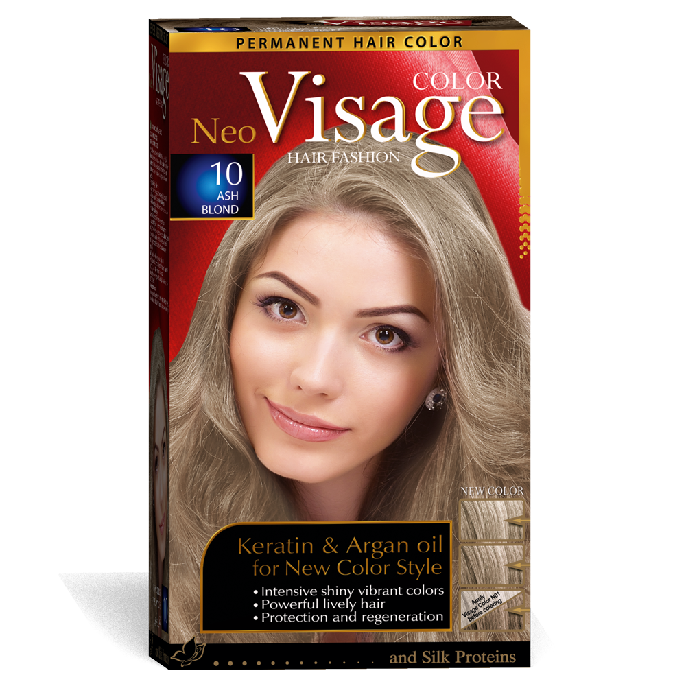 

Стійка фарба для волосся Solido Cosmetics Visage 10 Попелясто-русий 50/50/20 мл (4518010)