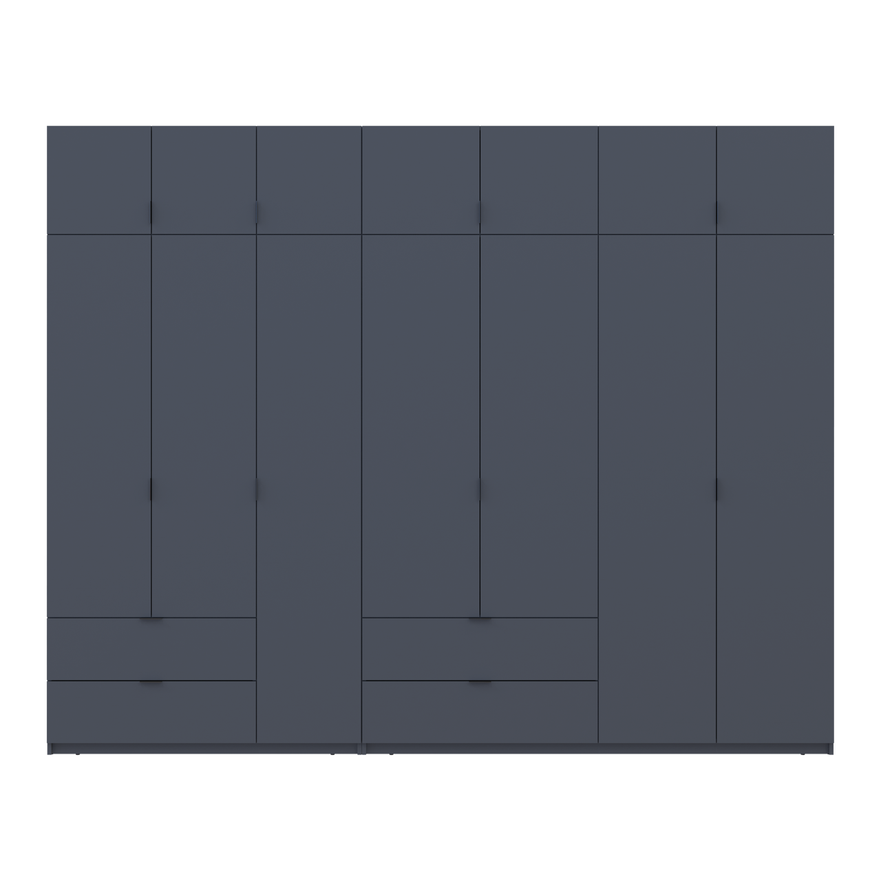 Розпашна Шафа для одягу Doros Лукас Графіт 3+4 ДСП 300х50х240 (42005133) 4