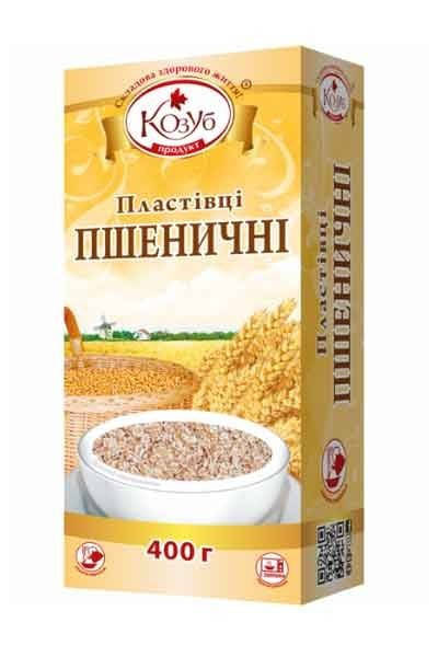 

Пластівці пшеничні миттєвого приготування 400 г ТМ Козуб Продукт