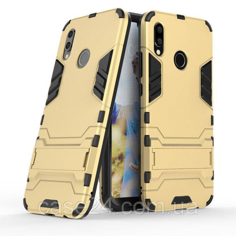 

PC + TPU чехол Metal armor для Huawei P Smart Z (6 цветов) злотистый