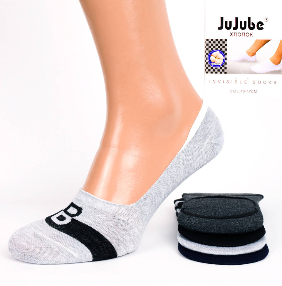 

Мужские короткие носки-следы Jujube F567-4. В упаковке 12 пар