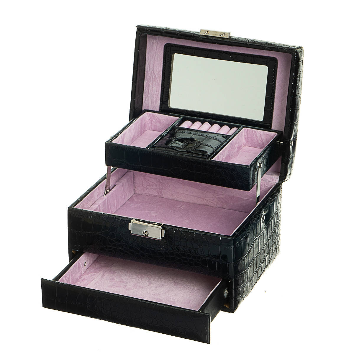 

Шкатулка для украшений Lefard 12х18х15 см 10505-009/black, Черный