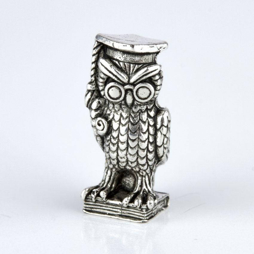 

Оберег для учащихся Мудрая Сова Металл с посеребрением 1,5x0,6x0.6 см Серебристый (19712)
