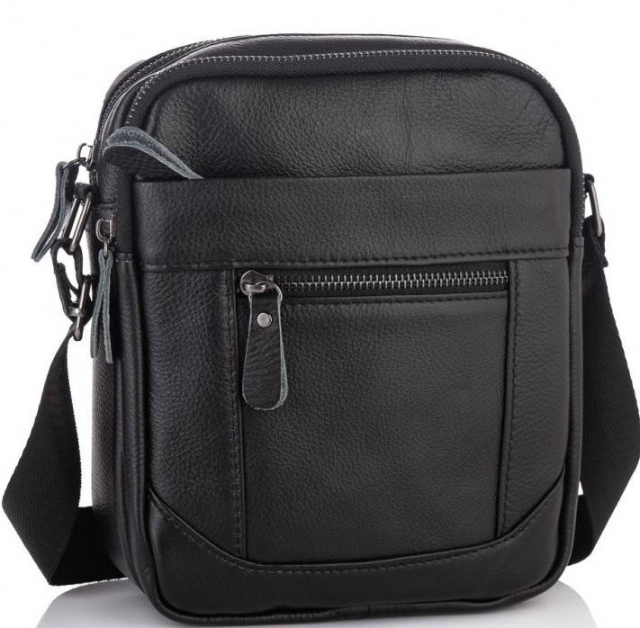 

Сумка-барсетка мужская кожаная через плечо Tiding Bag SK N5186 черная, Черный