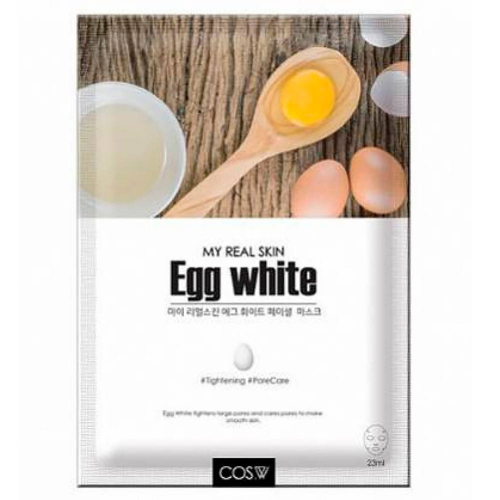 

COS.W Тканевая маска с яичными протеинами My Real Skin Egg White Facial Mask