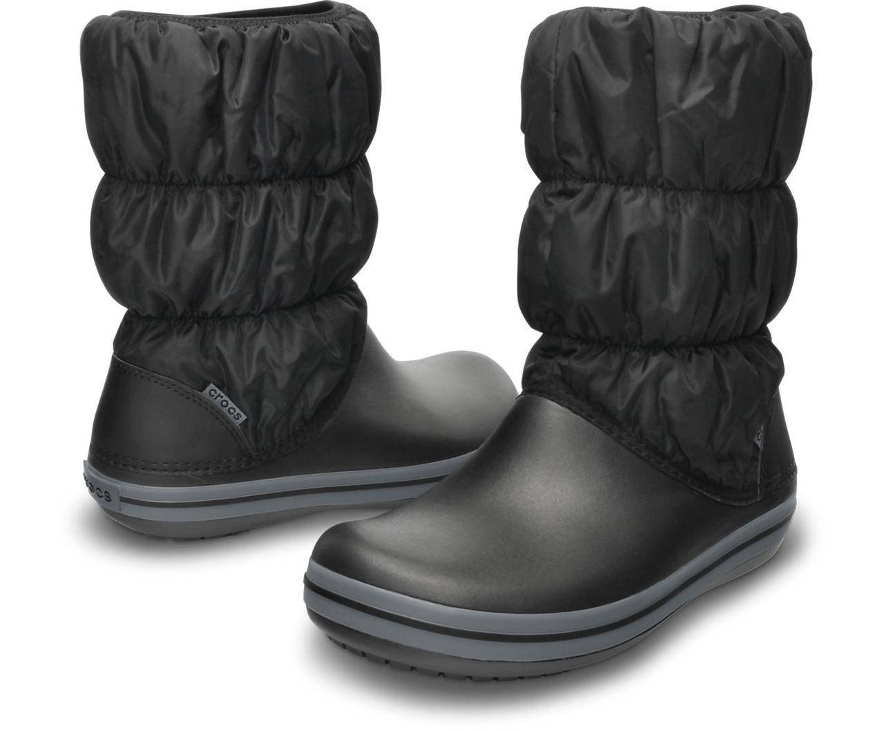 

Зимние сапоги Crocs winter puff boot, черные, W8, Черный