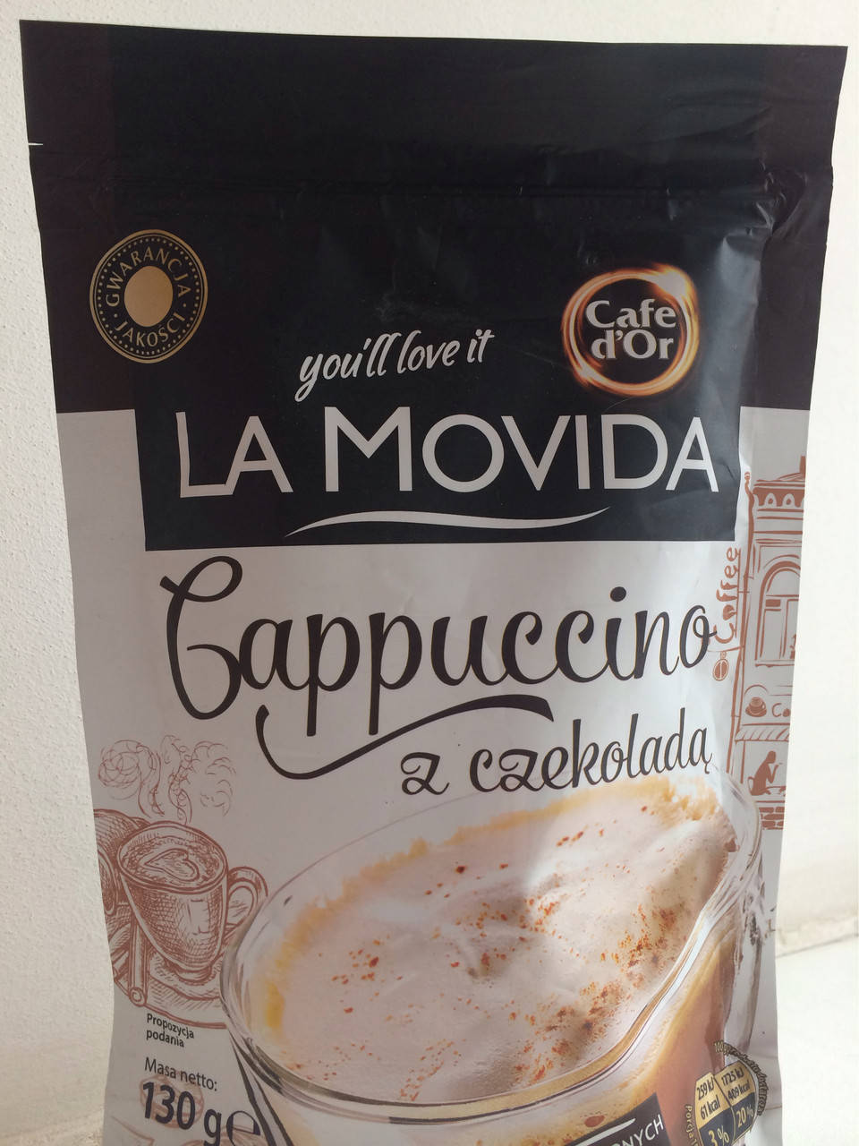 

Капучино La Movida Cafe dOr с шоколадным вкусом Польша 130г
