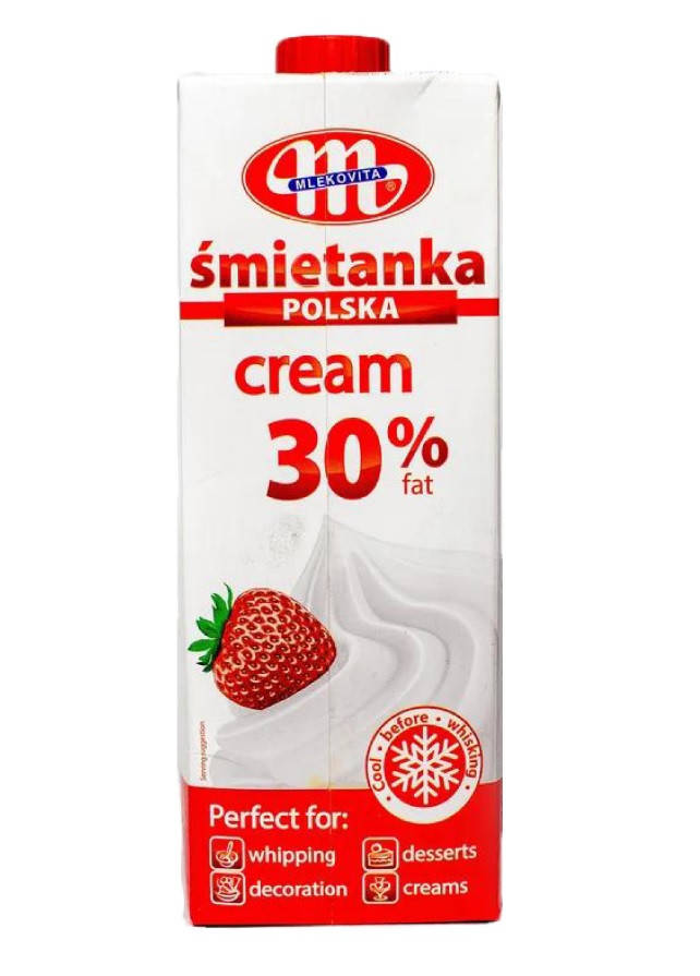 

Сливки Smietanka Mlekovita 30% 1000 мл, Польша