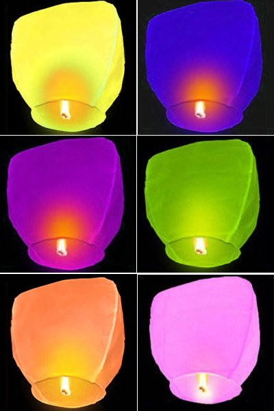 

Небесный фонарик купол , цвета ассорти, Разные цвета