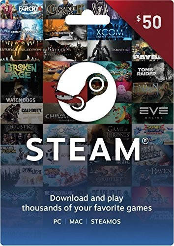 

Электронный код Steam Wallet Cards на суму 50 usd US-регион