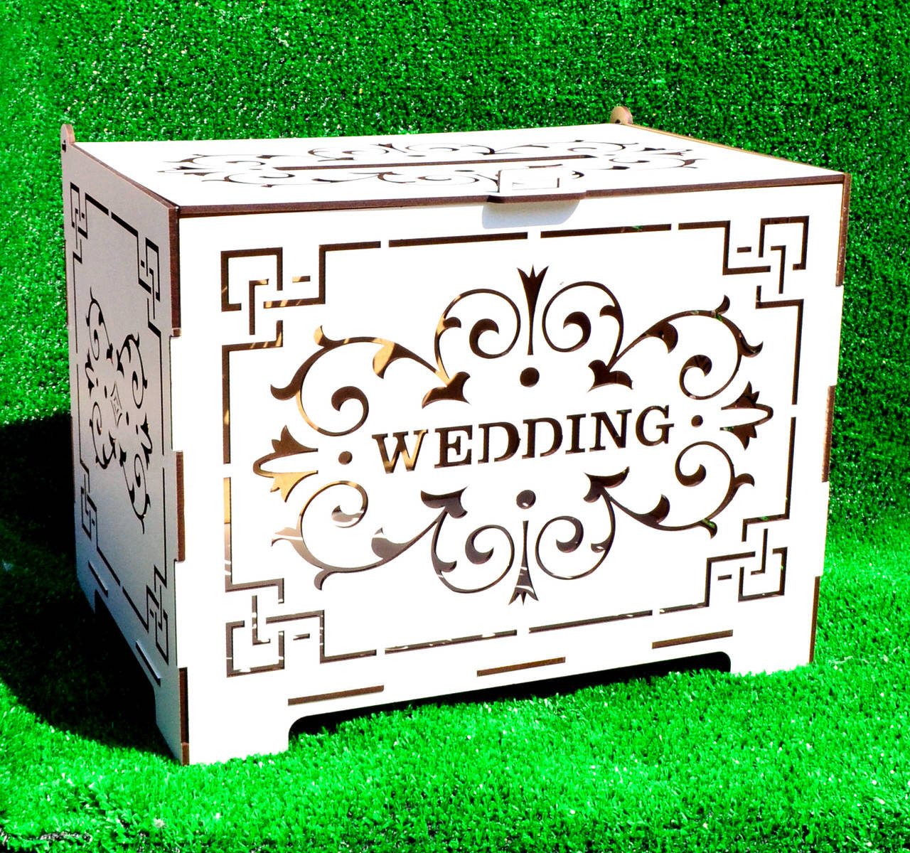 

Свадебный Банк для Денег Wedding Узоры 29 см Деревянная Коробка Свадебная Казна сундук копилка на свадьбу