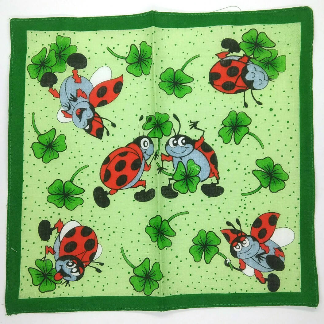 

Носовые платки детские Божья коровка 28*28см ХБ Зеленый