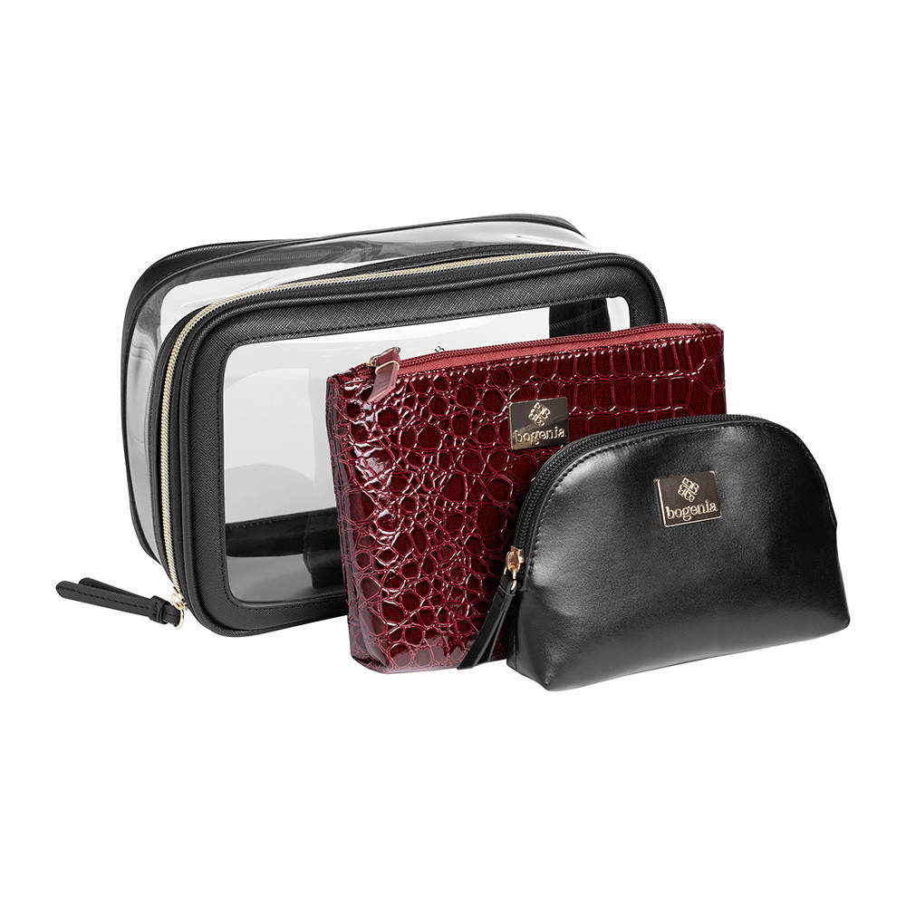 

Bogenia Набор косметичек Burgundy BG209, Бордовый