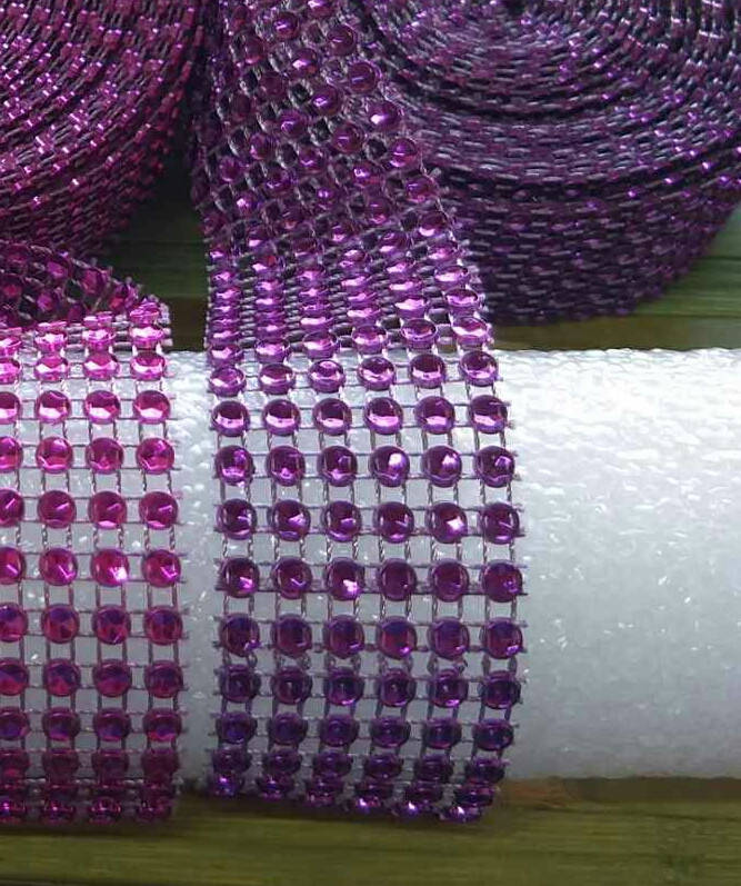 

Лента стразовая 3 см, цвет фиолетовый