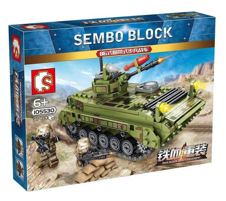 

Конструктор SEMBO BLOCK 105530 "Радянська БМП", пластиковий у коробці, 376 деталей