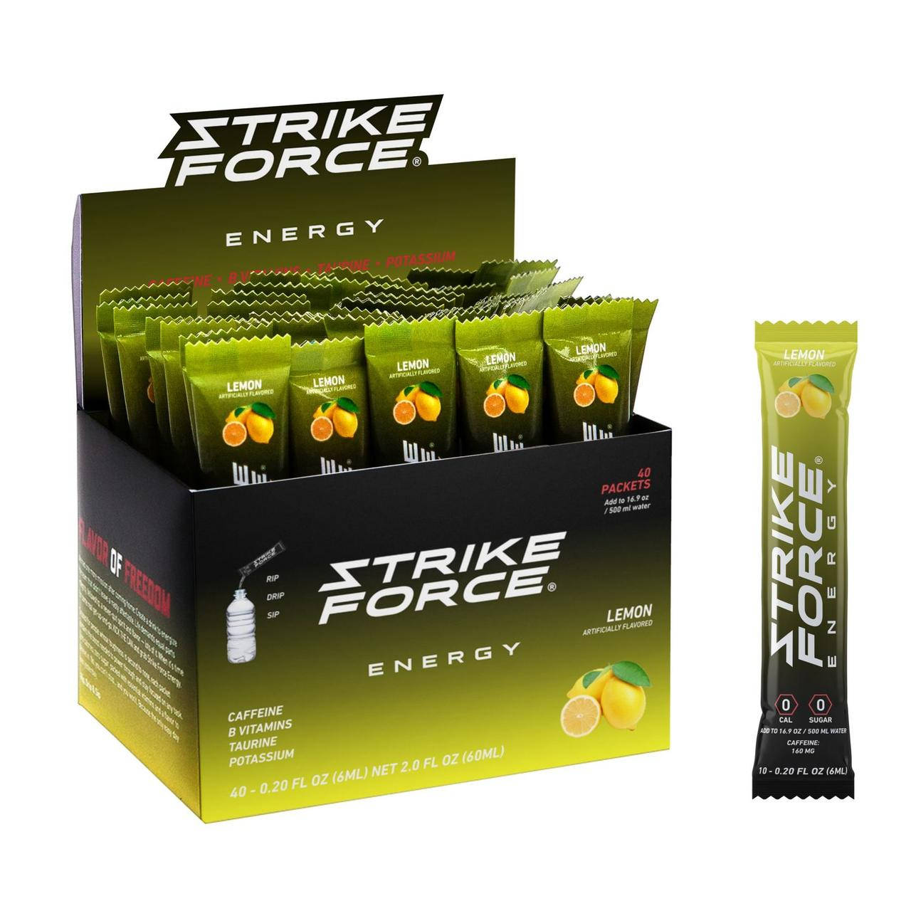 

Энергетический напиток Strike Force Energy Lemon, Жёлтый